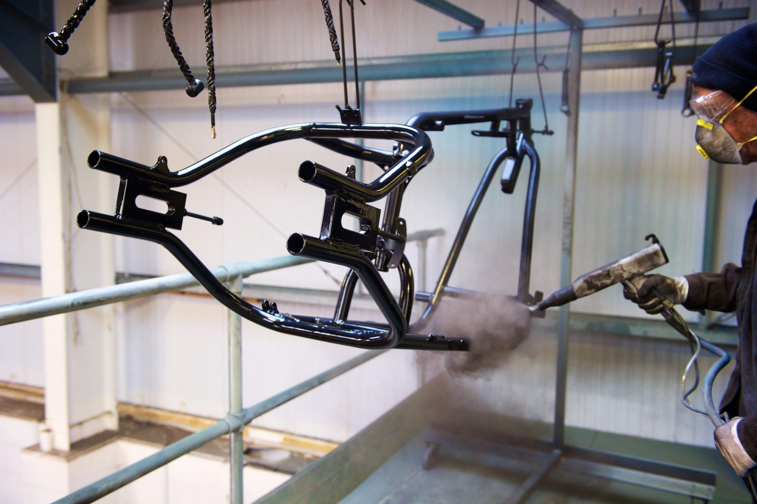 Motorbike frame powder coating Coastal Engineering Serivces